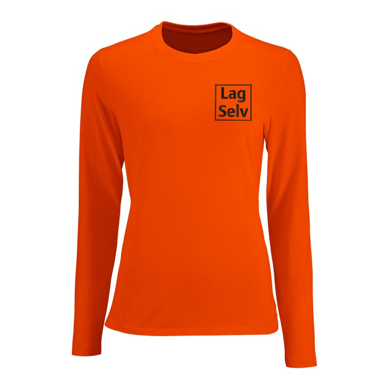 Women's Custom Long Sleeve Fitted T-Shirt | Design Your Own Embroidery