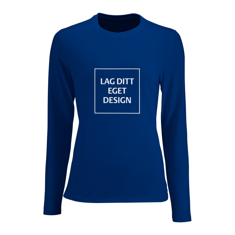 Design Your Own Custom Fitted Long Sleeve T-shirt for Women with Print