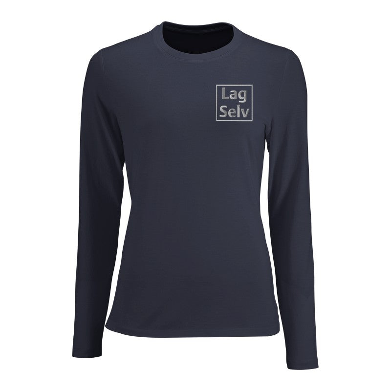 Women's Custom Long Sleeve Fitted T-Shirt | Design Your Own Embroidery