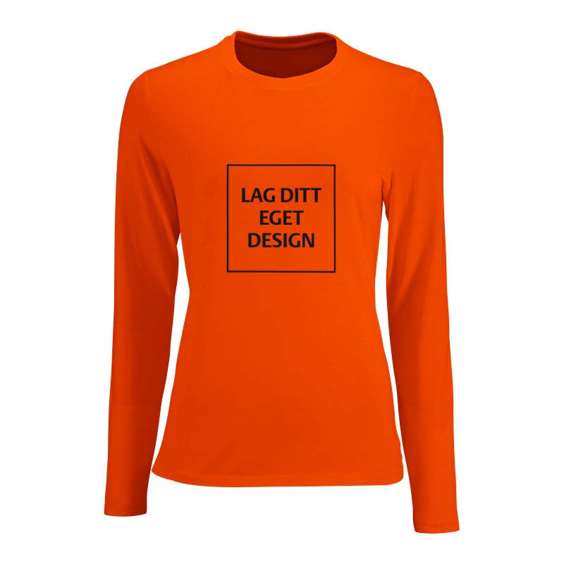 Design Your Own Custom Fitted Long Sleeve T-shirt for Women with Print