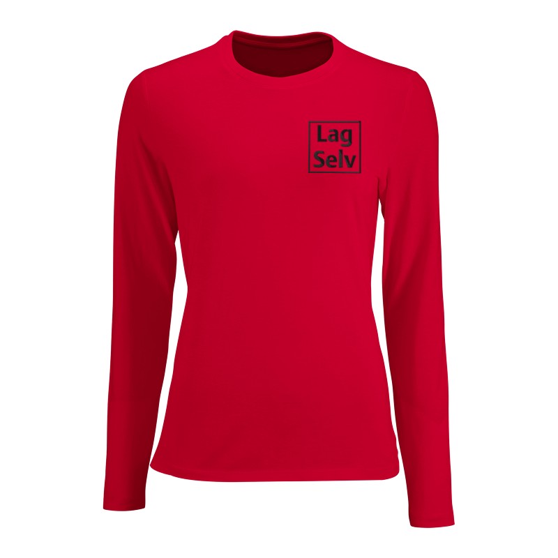 Women's Custom Long Sleeve Fitted T-Shirt | Design Your Own Embroidery