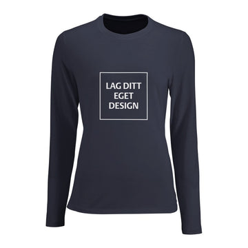 Design Your Own Custom Fitted Long Sleeve T-shirt for Women with Print