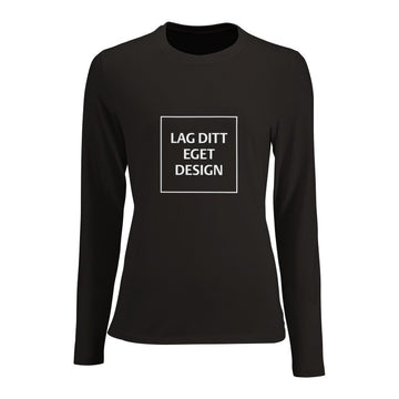 Design Your Own Custom Fitted Long Sleeve T-shirt for Women with Print