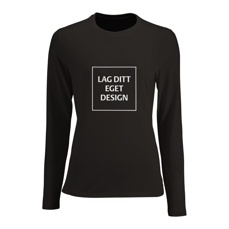 Design Your Own Custom Fitted Long Sleeve T-shirt for Women with Print