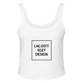 Custom Women's Micro Ribbed Scoop Neck Tank Top | Fitted Top