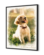 Personalized Watercolor Pet Dog Portrait – Custom Wall Art Poster