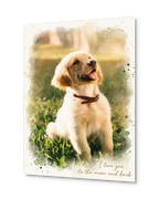 Personalized Watercolor Pet Dog Portrait – Custom Wall Art Poster