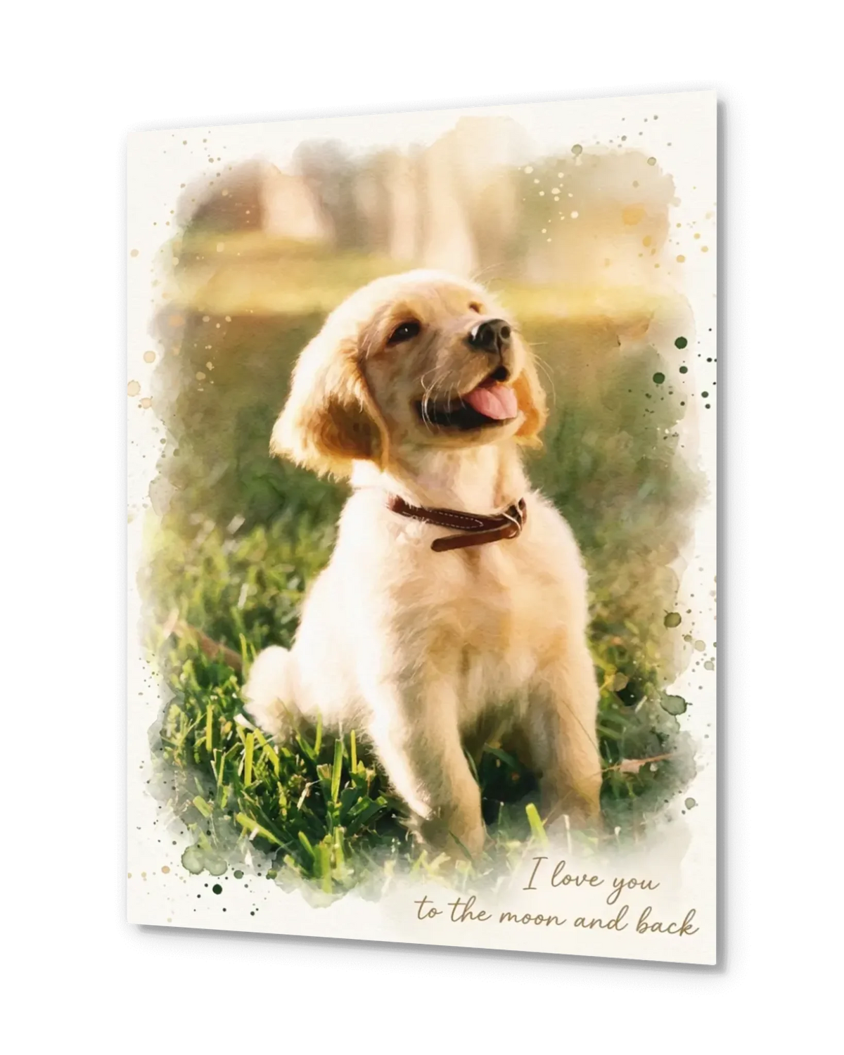 Personalized Watercolor Pet Dog Portrait – Custom Wall Art Poster