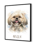 Realistic Watercolor Pet Portrait – Custom Art Poster with Photo