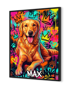 Urban Graffiti Pet Portrait – Vibrant Street Art Poster with Your Dog
