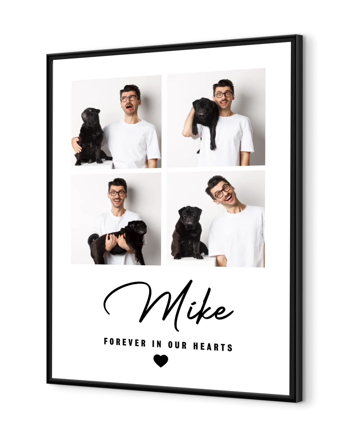 Personalized Pet Memorial Photo Collage Poster – Loving Tribute Wall Art
