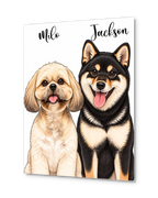 Personalized Poster - Cartoon 2 Pet Portrait