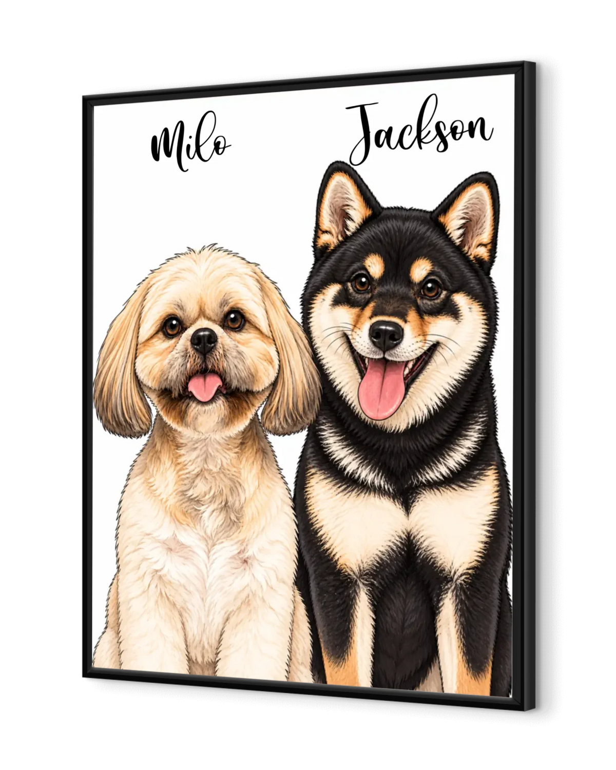 Personalized Poster - Cartoon 2 Pet Portrait