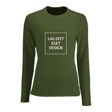 Design Your Own Custom Fitted Long Sleeve T-shirt for Women with Print