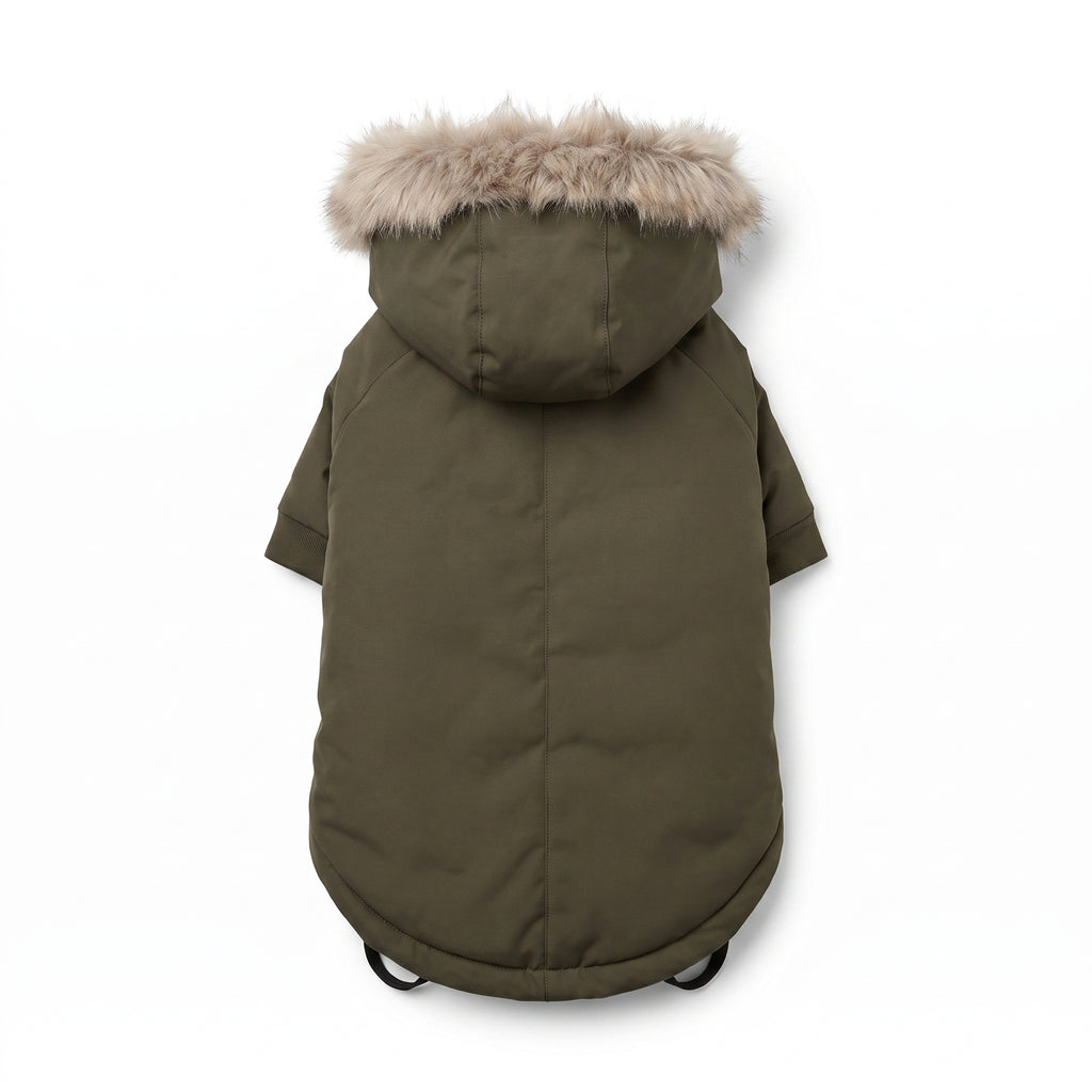 Custom Dog Winter Parka with Print | Insulated Warm Coat for Dogs