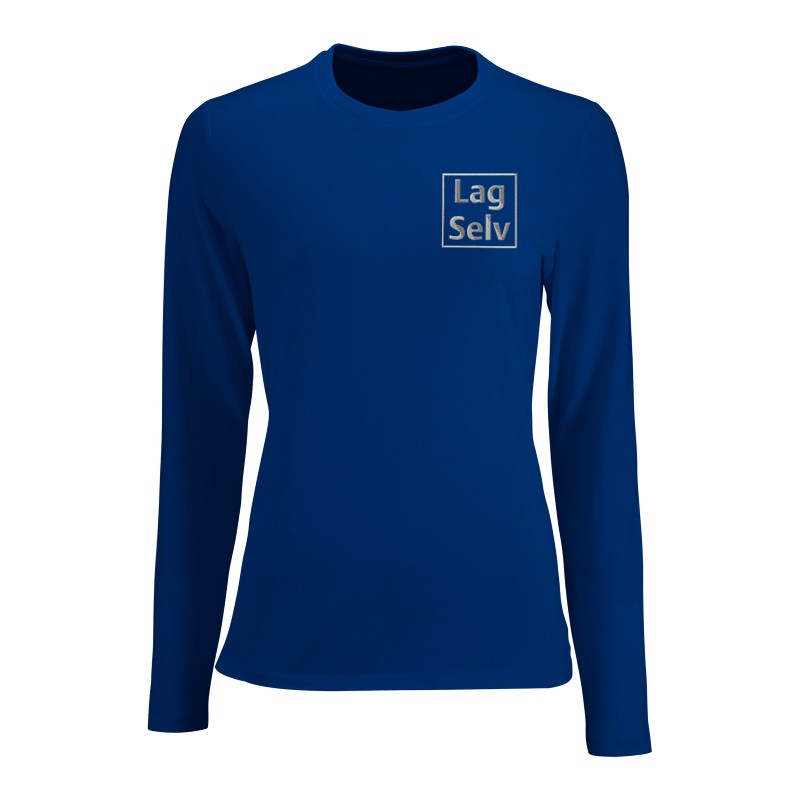 Women's Custom Long Sleeve Fitted T-Shirt | Design Your Own Embroidery