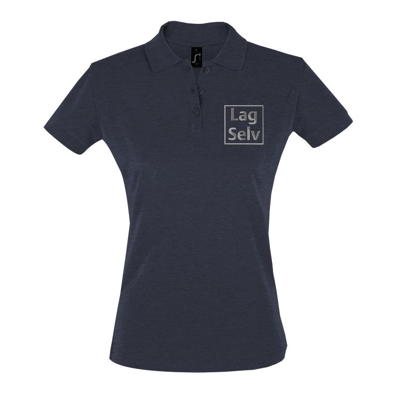 Design your own custom embroidered women's fitted polo shirt