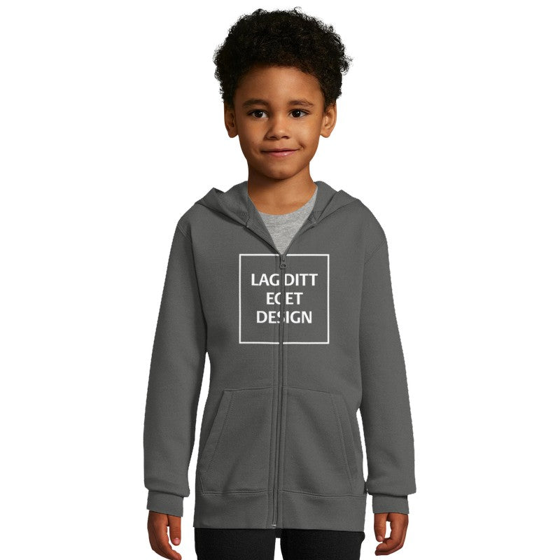 Custom Kids Full-Zip Hoodie | Soft Fleece Jacket with Pockets