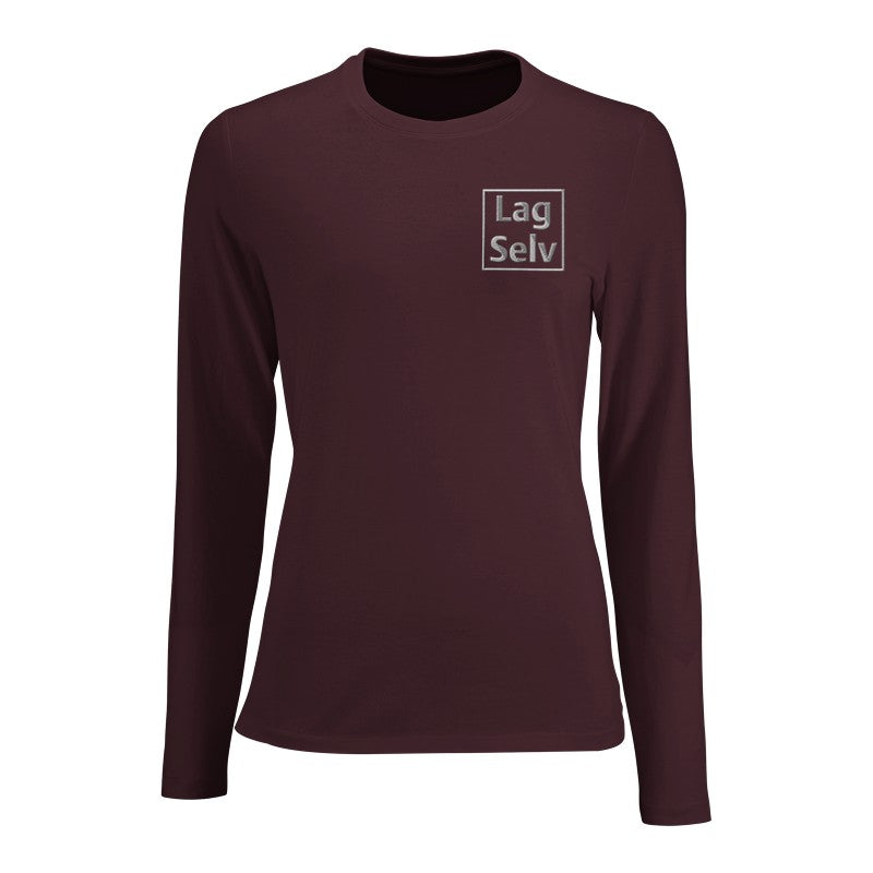 Women's Custom Long Sleeve Fitted T-Shirt | Design Your Own Embroidery