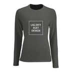 Design Your Own Custom Fitted Long Sleeve T-shirt for Women with Print