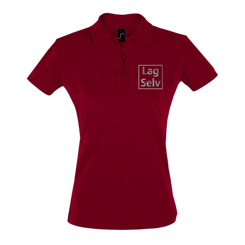 Design your own custom embroidered women's fitted polo shirt