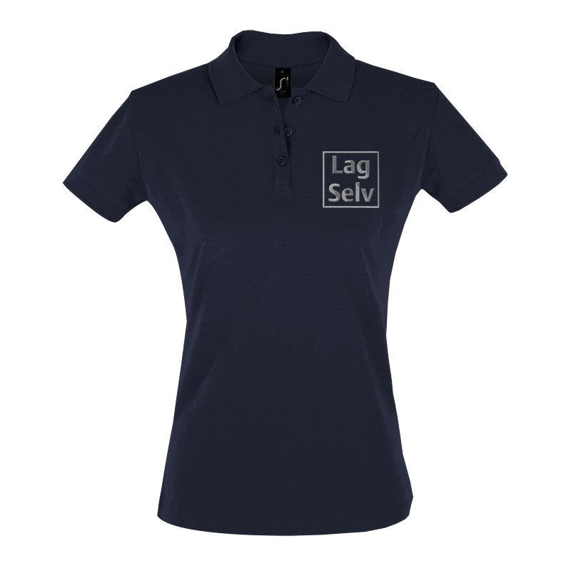 Design your own custom embroidered women's fitted polo shirt