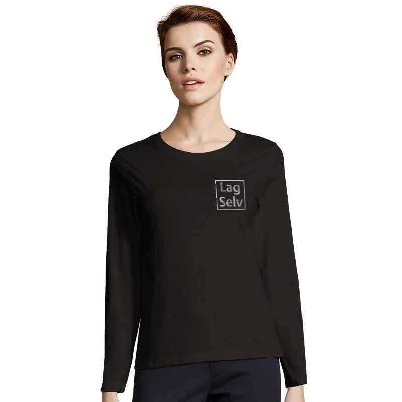 Women's Custom Long Sleeve Fitted T-Shirt | Design Your Own Embroidery