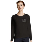 Women's Custom Long Sleeve Fitted T-Shirt | Design Your Own Embroidery
