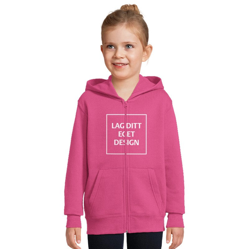 Custom Kids Full-Zip Hoodie | Soft Fleece Jacket with Pockets