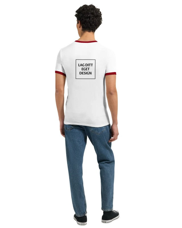 Unisex Ringer T-shirt with Custom Print