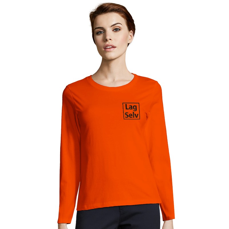 Women's Custom Long Sleeve Fitted T-Shirt | Design Your Own Embroidery