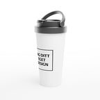 Stainless Steel Thermos Mug 15oz White with Lid | Design Your Own