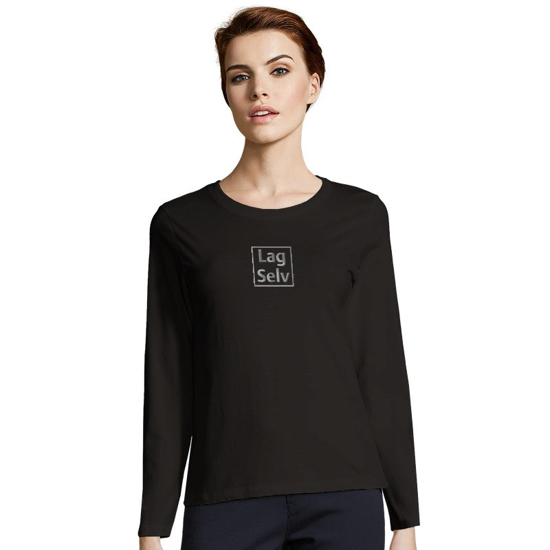 Women's Custom Long Sleeve Fitted T-Shirt | Design Your Own Embroidery
