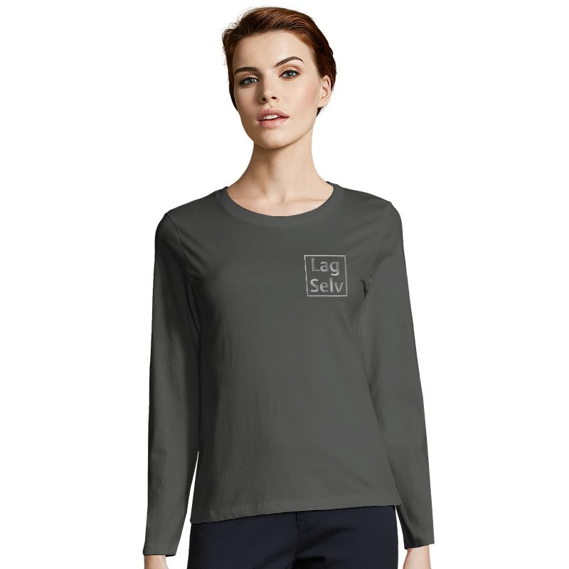 Women's Custom Long Sleeve Fitted T-Shirt | Design Your Own Embroidery