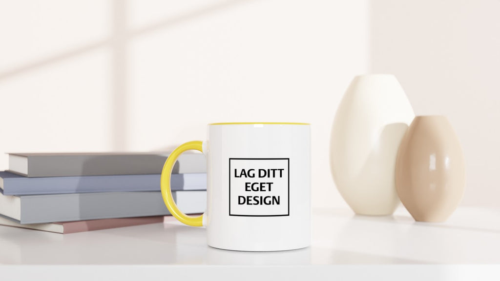 White Ceramic Mug with Color Inside | Custom Print