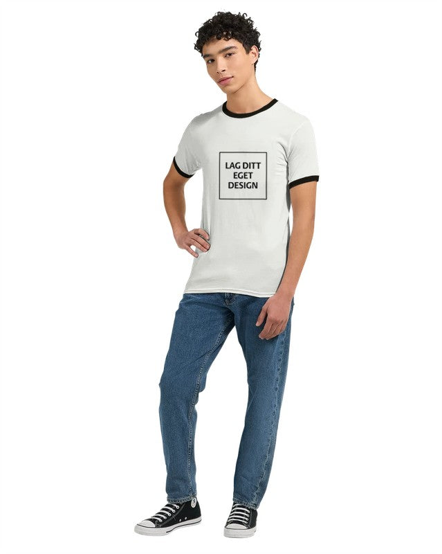 Unisex Ringer T-shirt with Custom Print