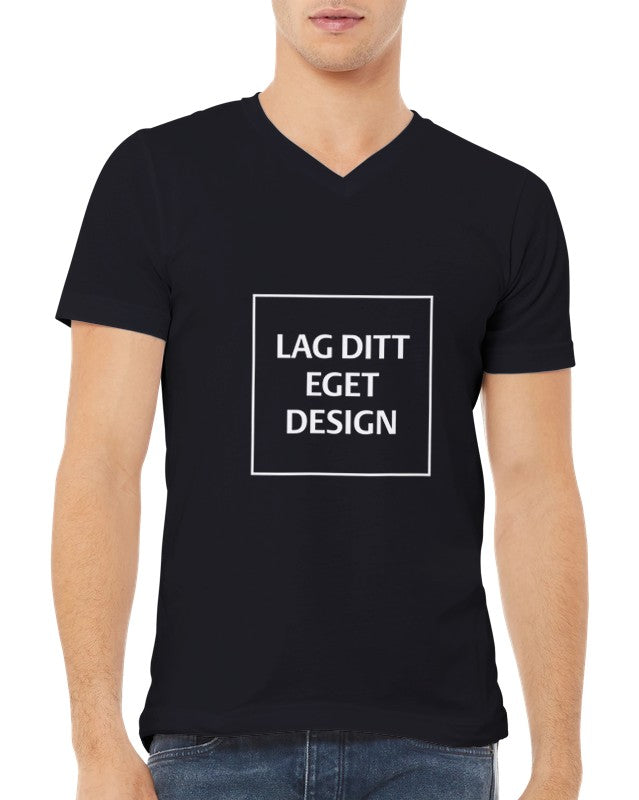 Design Your Own Premium Unisex V-Neck T-shirt with Custom Print