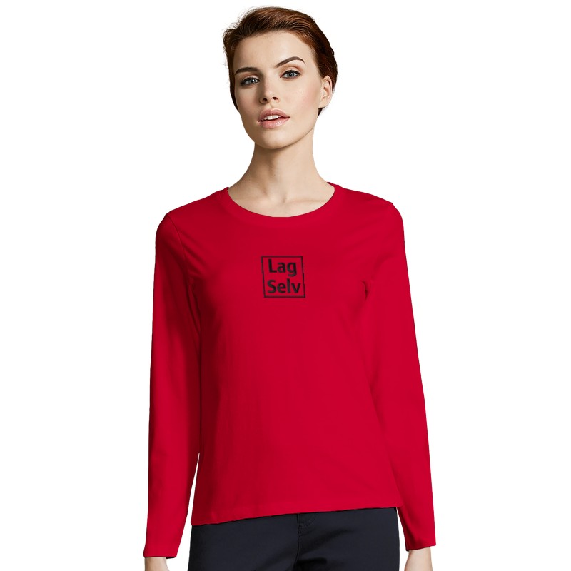 Women's Custom Long Sleeve Fitted T-Shirt | Design Your Own Embroidery