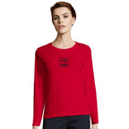 Women's Custom Long Sleeve Fitted T-Shirt | Design Your Own Embroidery