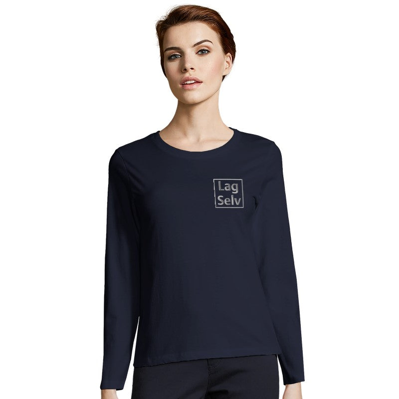 Women's Custom Long Sleeve Fitted T-Shirt | Design Your Own Embroidery