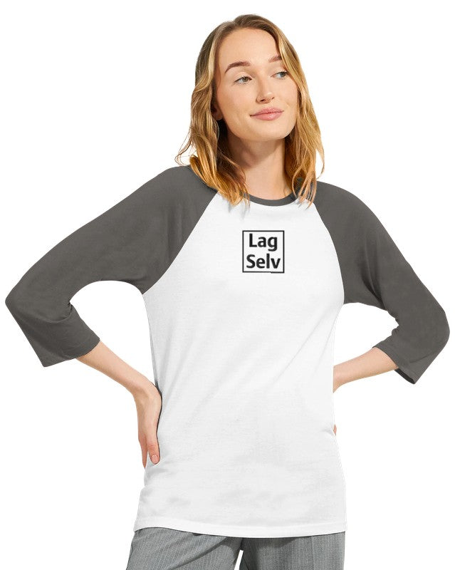 Create Your Own Unisex Raglan 3/4 Sleeve T-Shirt | With Custom Embroidery