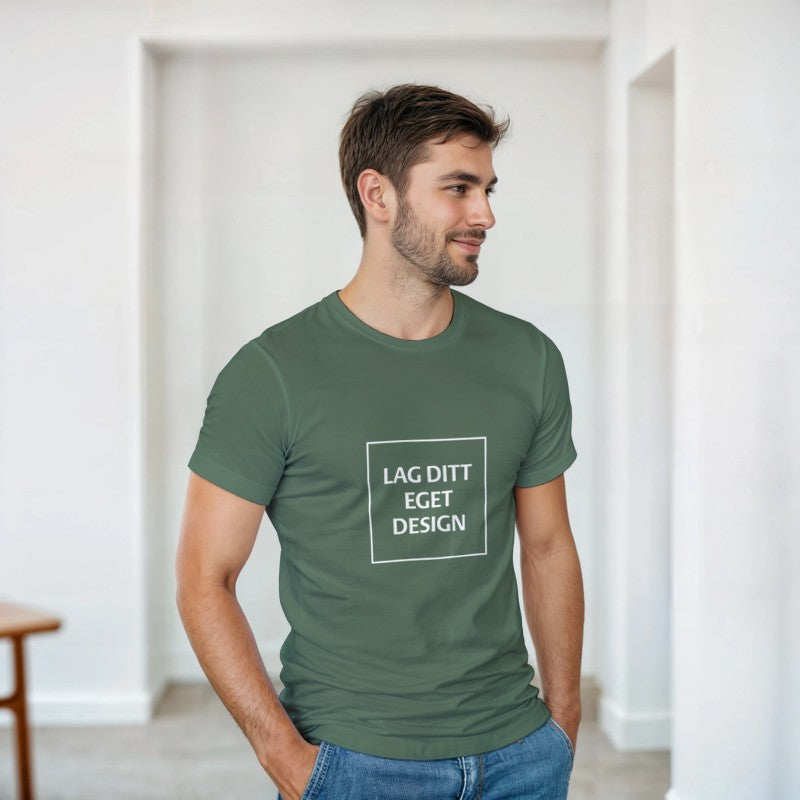 Custom Heavyweight Unisex Crewneck T-Shirt | Design Your Own Print
