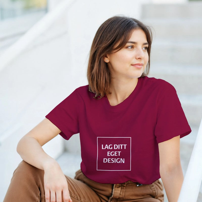 Custom Heavyweight Unisex Crewneck T-Shirt | Design Your Own Print