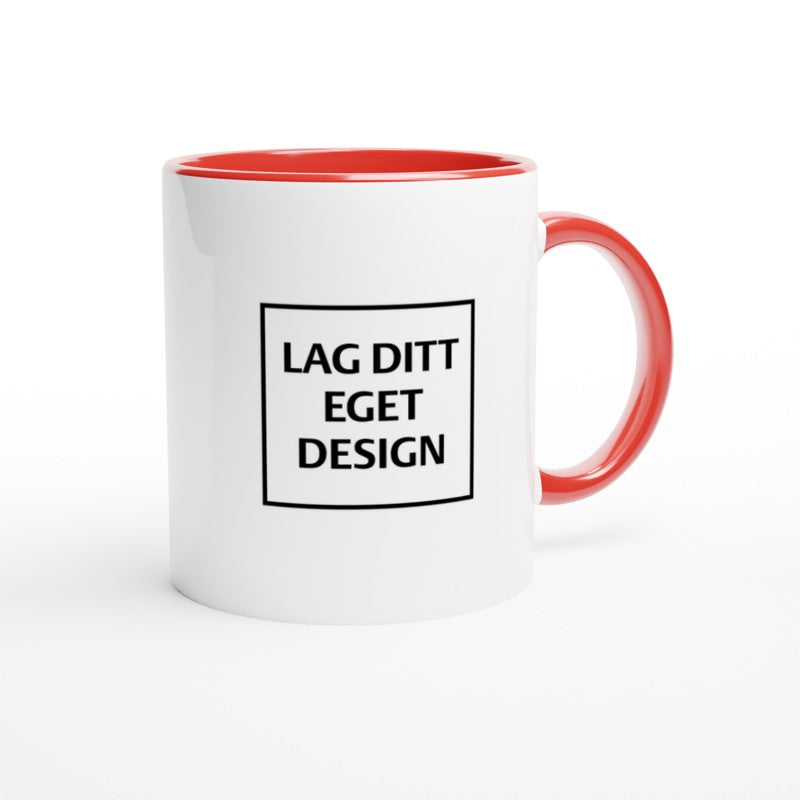 White Ceramic Mug with Color Inside | Custom Print