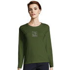 Women's Custom Long Sleeve Fitted T-Shirt | Design Your Own Embroidery
