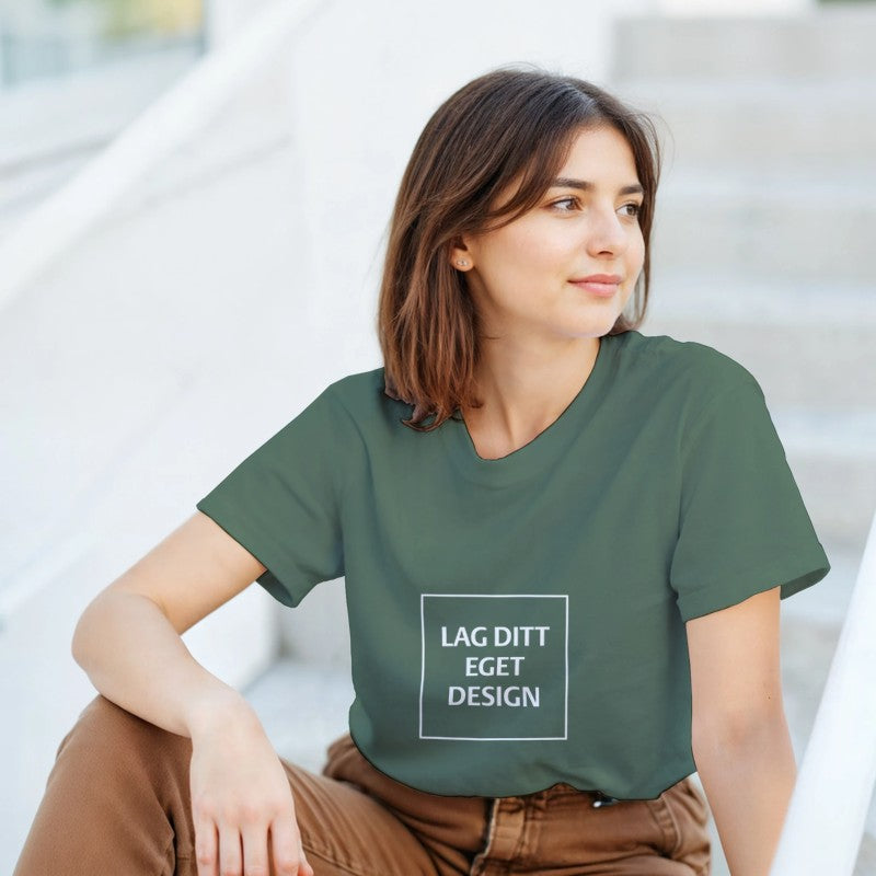 Custom Heavyweight Unisex Crewneck T-Shirt | Design Your Own Print