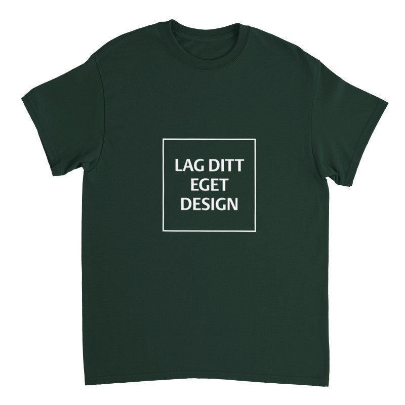 Custom Heavyweight Unisex Crewneck T-Shirt | Design Your Own Print