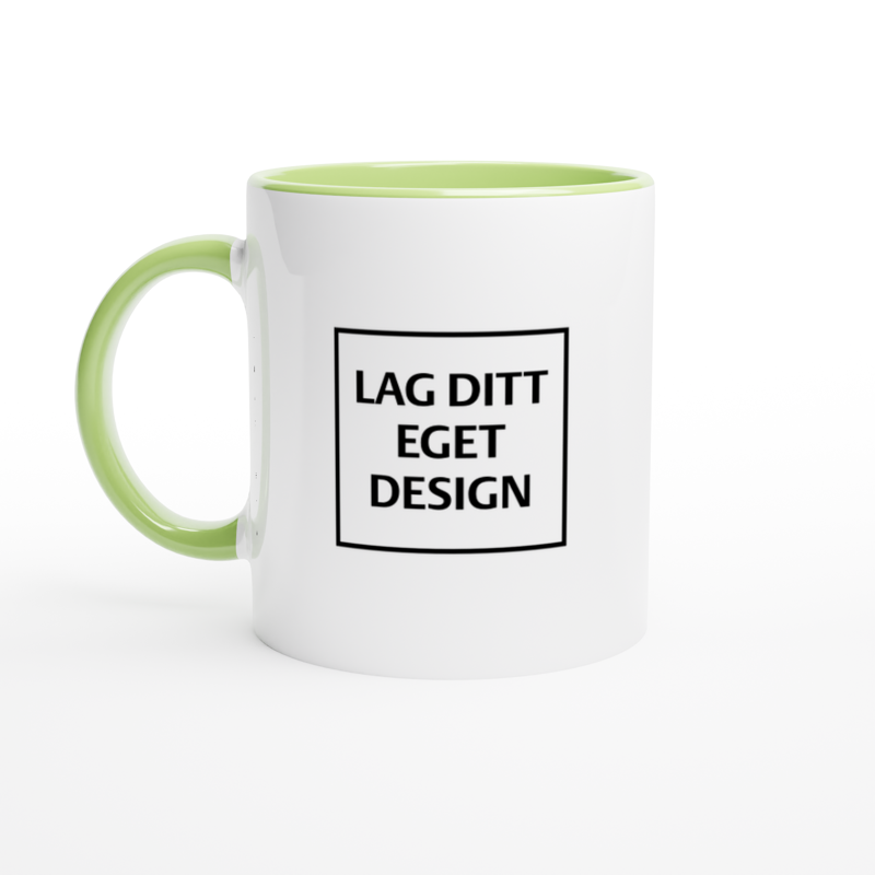 White Ceramic Mug with Color Inside | Custom Print