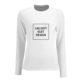 Design Your Own Custom Fitted Long Sleeve T-shirt for Women with Print